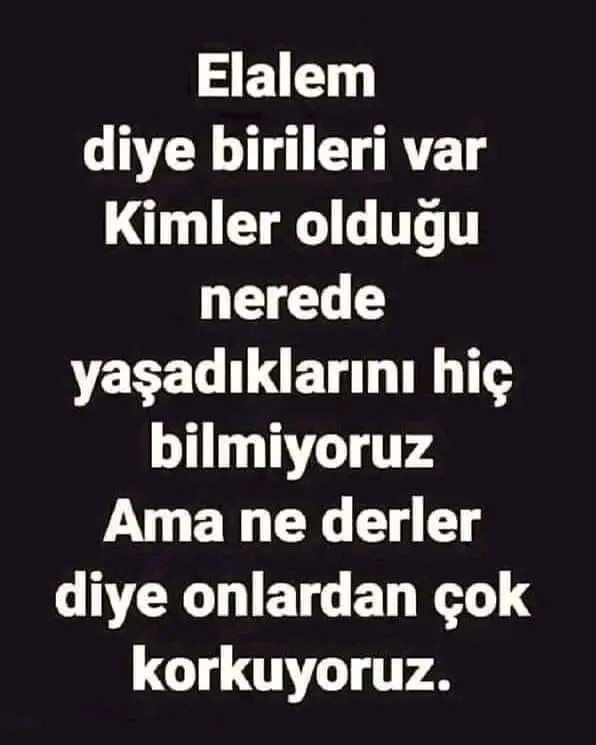 Elalem ne der lafını göz ardı edebilir misiniz?