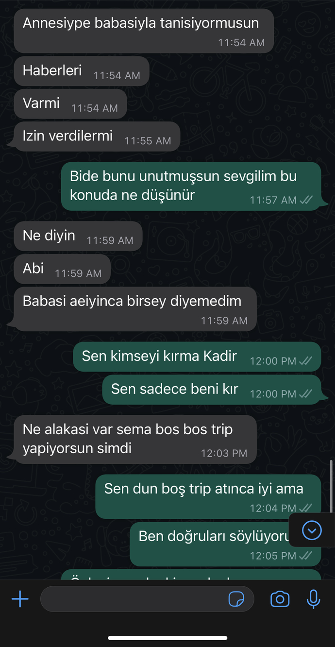 Sevgilimle tartıştıkk?