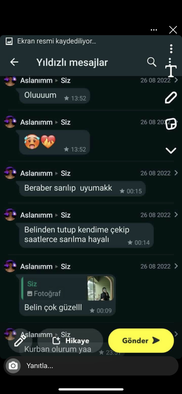 Bana bunu yazan erkek aynı saatlerde başka kıza şunu yazıyomuş?
