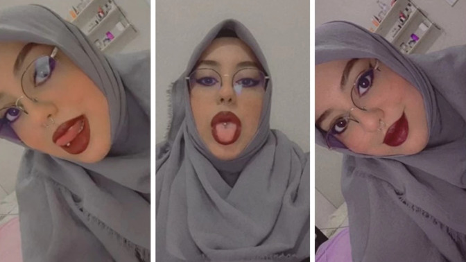 Diline piercing yaptıran türbanlı kadın tepkilerin odağında. Kapalı insanlar piercing yaptıramaz mı?