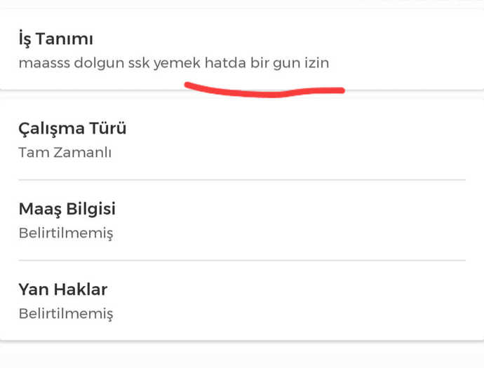 Hatda bir gun izin yazarak iş tanımı yapan bir yerde çalışır mısınız?