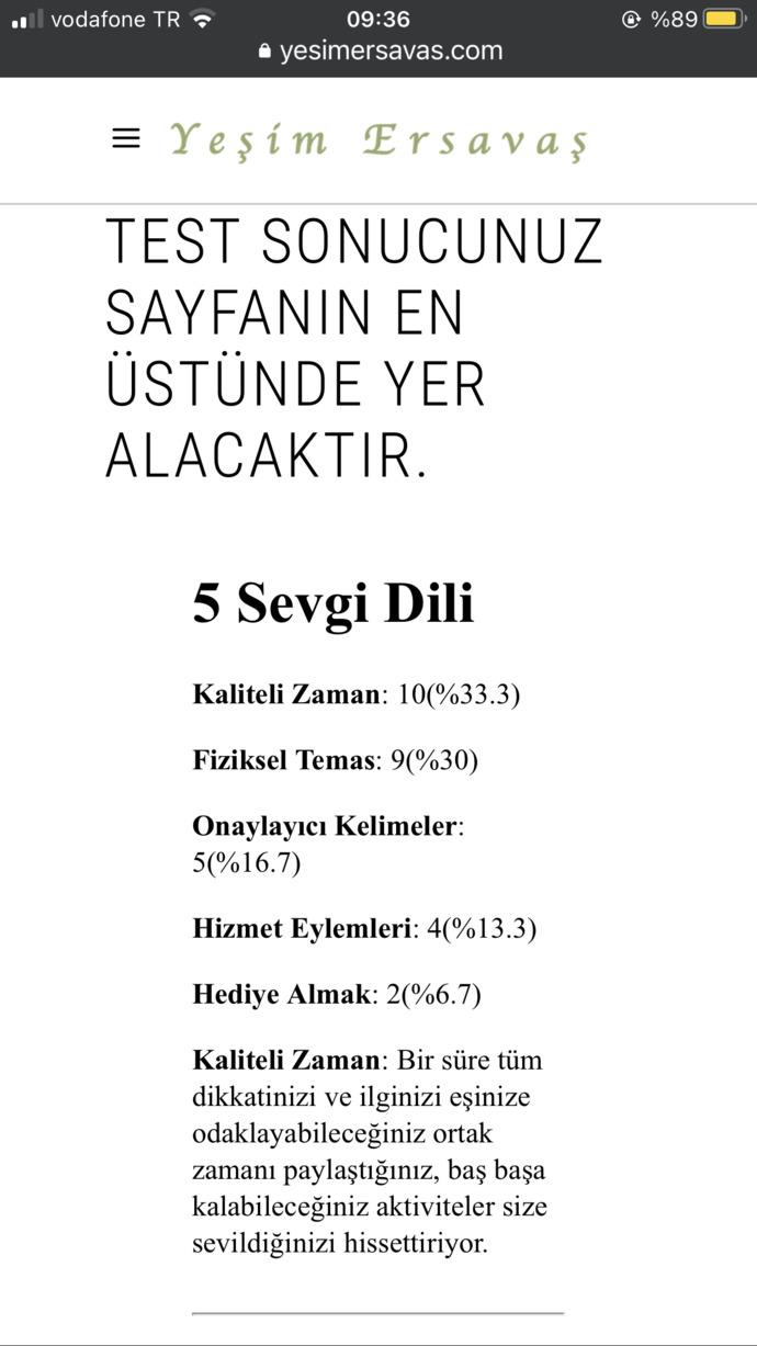 Temas sever misiniz?