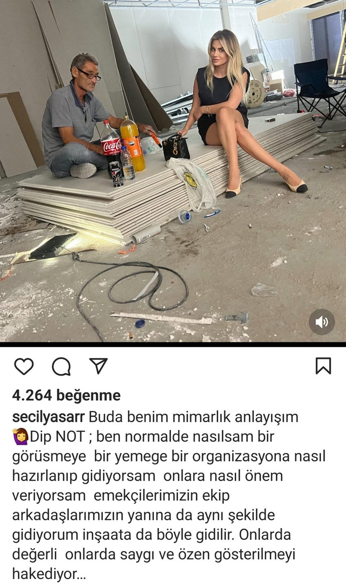 Mimar dediğin, emekçinin yanına güzel giyinip süslenip gider😃 Sizce de öyle değil mi?