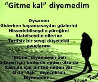 Oysa gitme kallll deseydi, kalırdım🖤