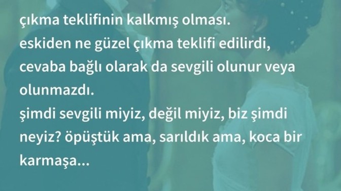 Günümüz ilişkilerinin temel sorunu ne sizce?