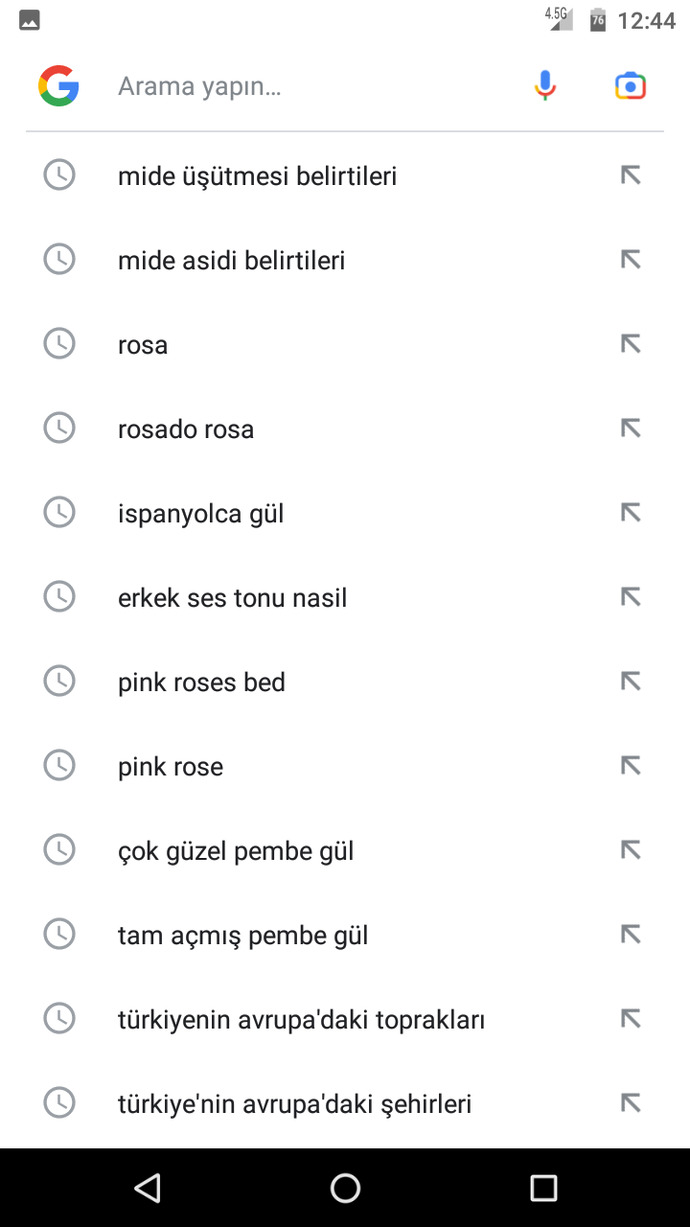 Google geçmişinizde neler var?