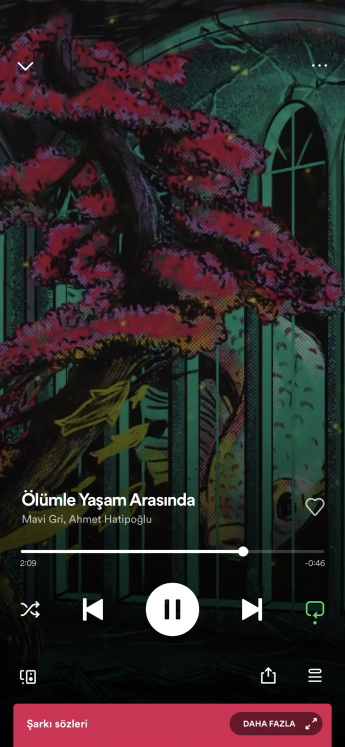 Şu an dinlediğiniz ya da en son dinlediğiniz şarkının adı?