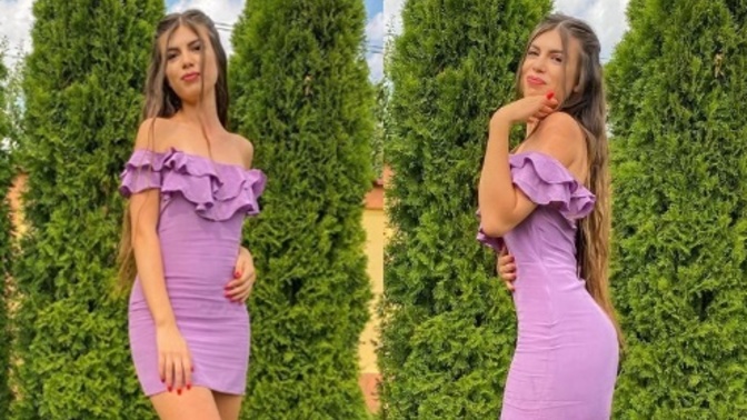 Lila elbisemle karşınızdayım. Nasıl olmuşum?