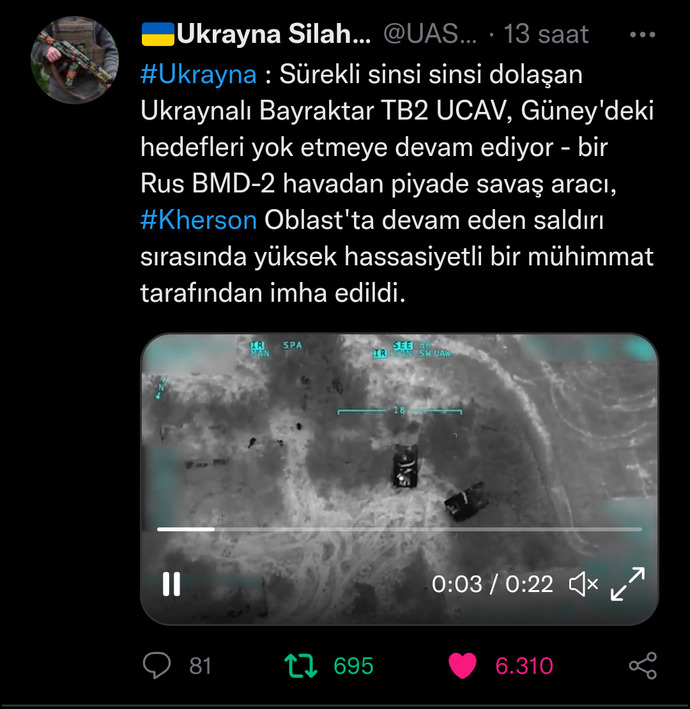 Bayraktar Tb2 alanının 1 numarası oldu! son günlerde Rusların canını okuması gündem oldu düşünceleriniz?