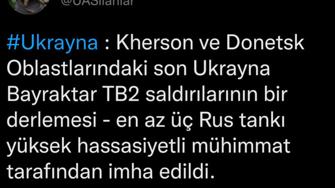 Bayraktar Tb2 alanının "1 numarası" oldu! son günlerde Rusların canını okuması gündem oldu düşünceleriniz?