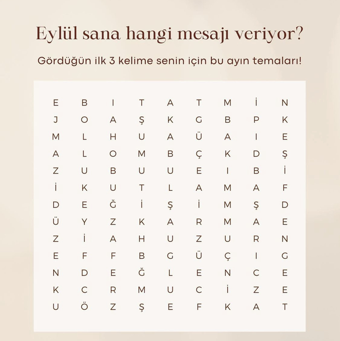 Eylül sana hangi mesajı veriyor?
