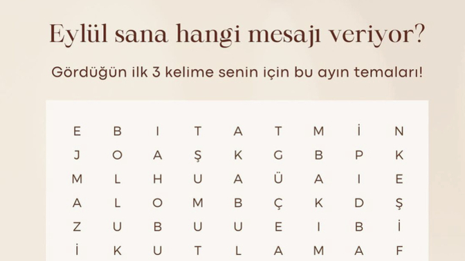 Eylül sana hangi mesajı veriyor?