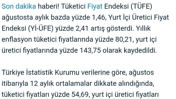 Türk ekonomisi %7,6'lık büyümüş ama enflasyon hala %80,21?