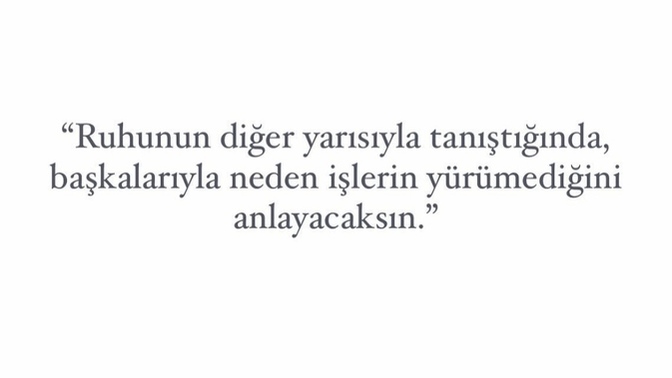 Ruhunuzun diger yarısıyla tanıştınız mı?