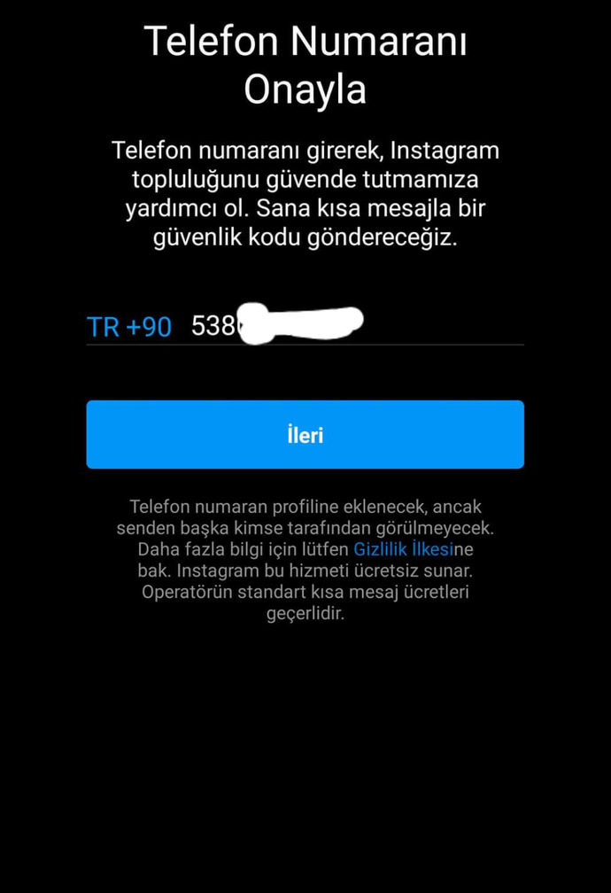 Instagram kod gelmiyor yardım?