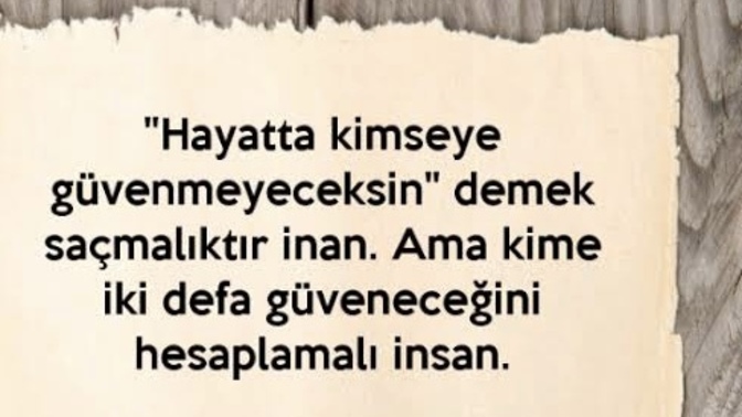 Kendinize mi güvenemezsiniz yoksa insanlara mı?