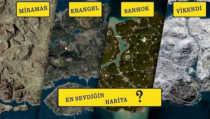 PUBG Mobilede en sevdiğiniz harita hangisi?