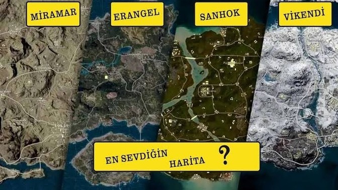 PUBG Mobile'de en sevdiğiniz harita hangisi?