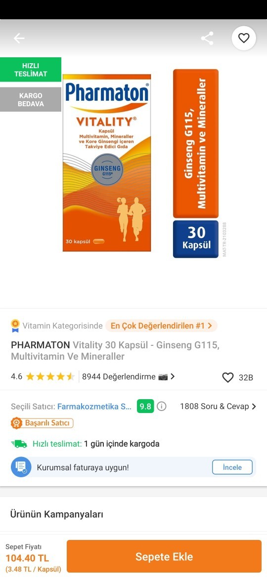 Pharmaton kullanan var mı, öneri̇yor musunuz?