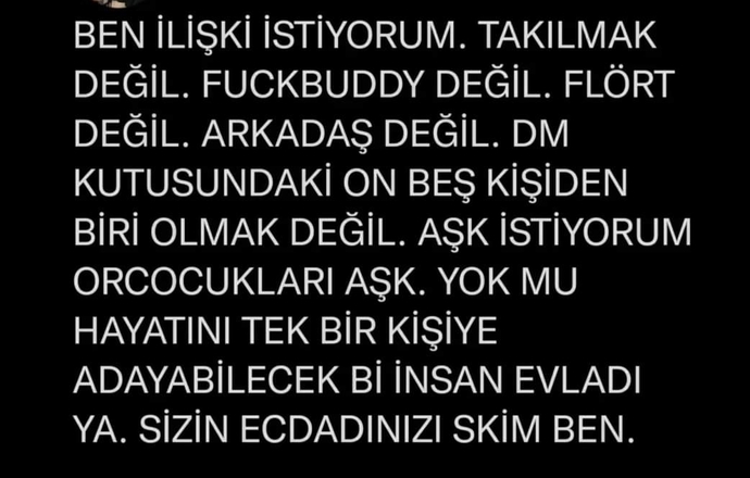 Bir erkek tarafından masumca sevilmek istiyorum. Çok şey mi istiyorum?