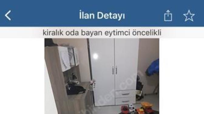 "Bayan eytimci öncelikli kiralık oda" ilanı 2500 TL + günde 2 saat özel dersmiş! Bu nasıl ilan artık ya?