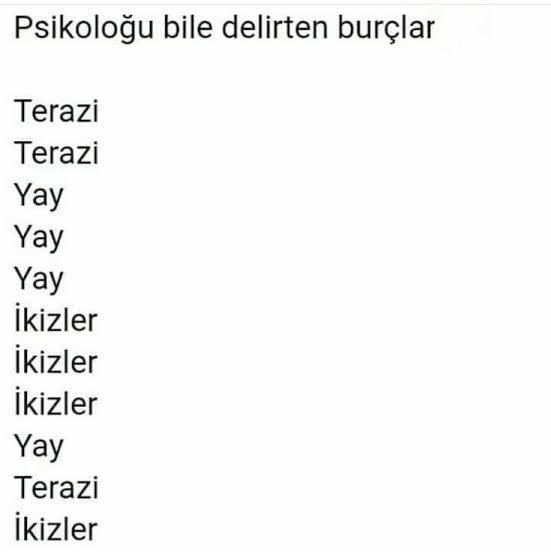 Bakin bakalım sizin burcunuz var mı 😂?