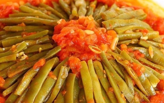 Zeytinyağlı taze fasulye yemeği