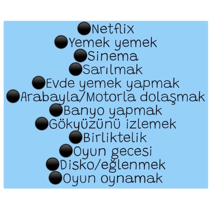Liste size yardımcı olsun 😅