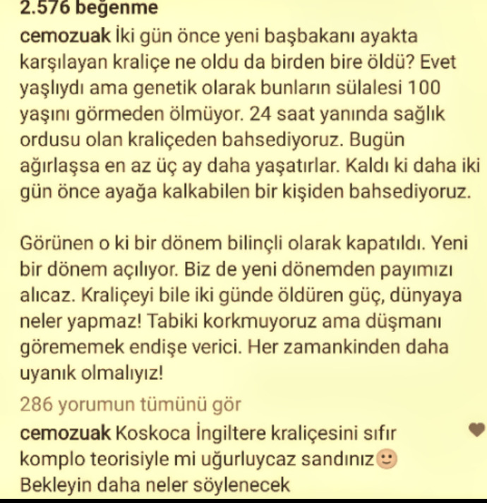 Kraliçe öldü, komplo teorileri başladı. İki gün önce ayakta olan Kralıçe Elizabeth bilinçli öldürülmüş olabilir mi?