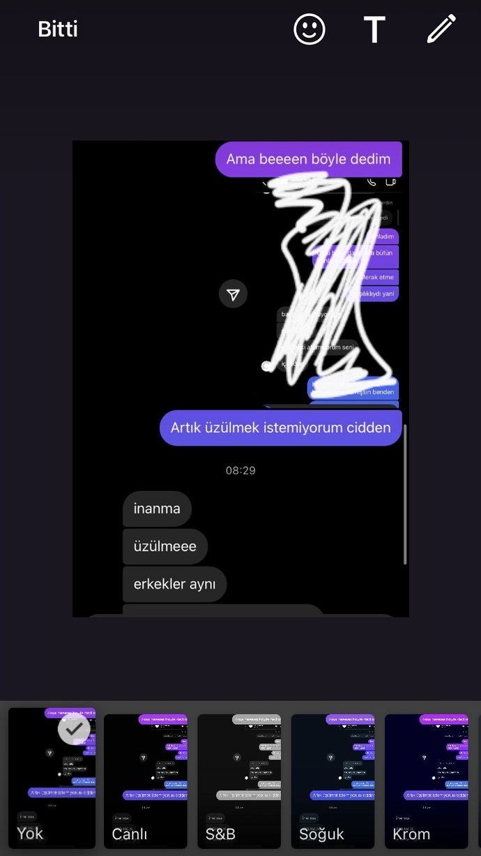 Bu gerçek arkadaş mı? derdimi anlatıyorum dediği şey kısa kısa cevaplar?