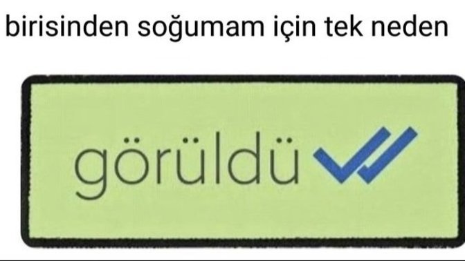 Görüldü yediğiniz zaman ikinci mesajı atar mısınız?