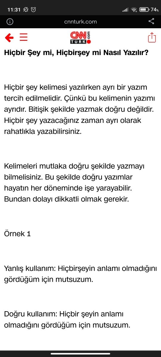 Hiçbir şey nasıl yazılır?