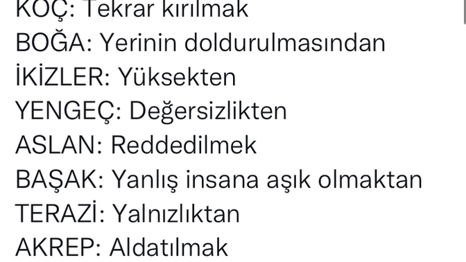 Burcunuza göre korkularınız nedir?