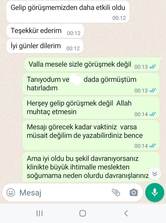Gönüllü çalışmak için mesaj attım ve görüldü yaptı sizce haksız mıyım?