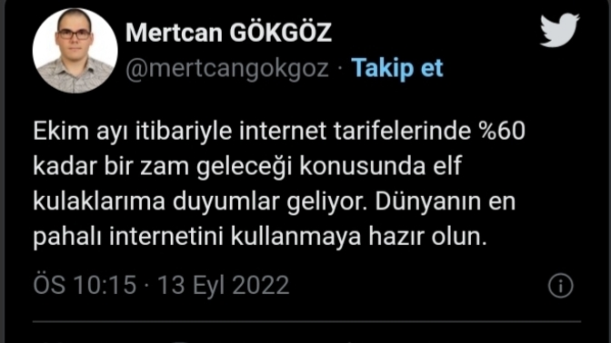 İnternet tarifelerine %60 zam geleceği konuşuluyor. İnternete ne kadar ödüyorsunuz?