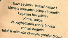 Telafisi olmayan neler yaptın?
