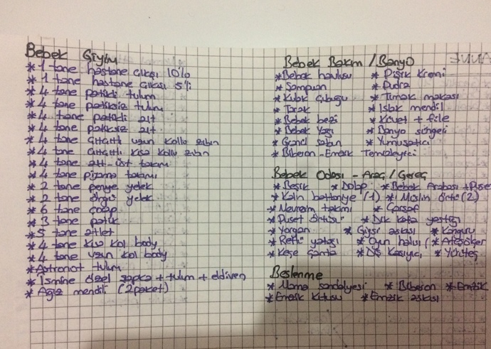 30 haftalık hamileyim, alışveriş yapacağım. Neler almalıyım?