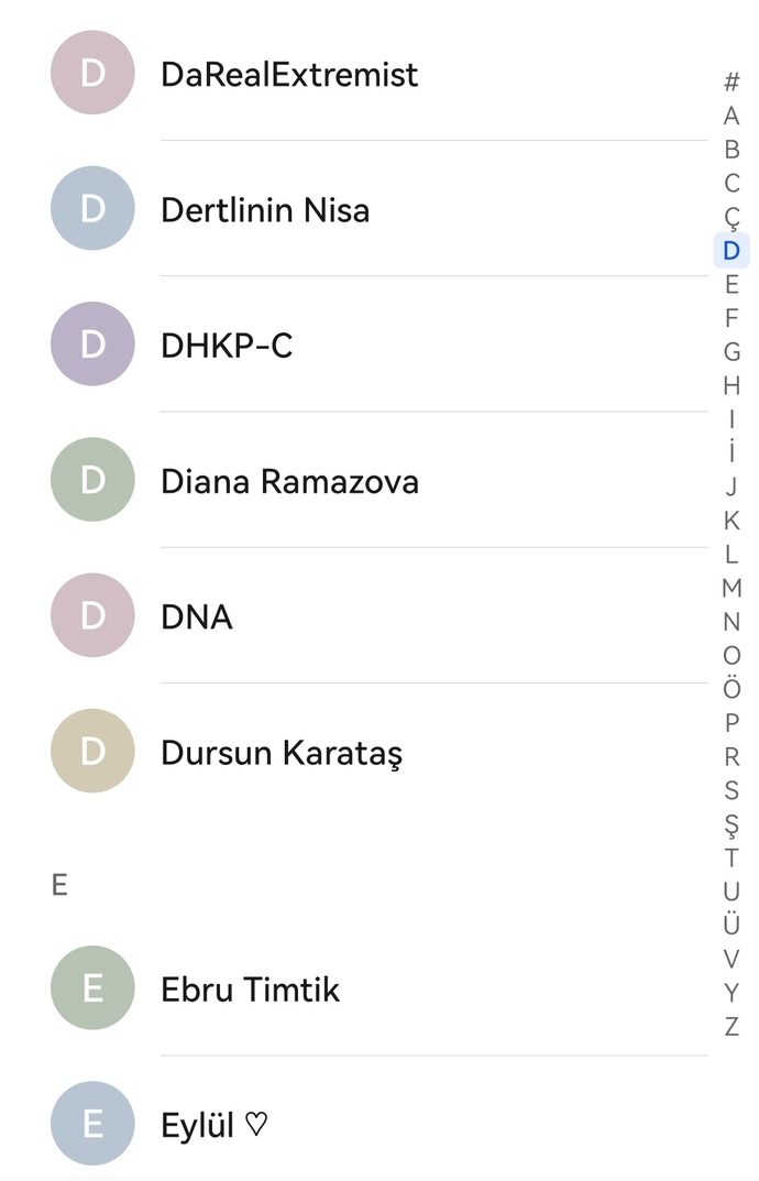 Telefon rehberimi ifşa ediyorum, nasıl :D?
