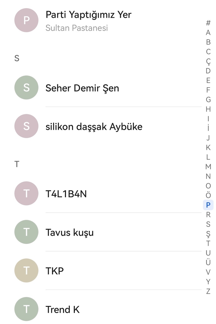 Telefon rehberimi ifşa ediyorum, nasıl :D?