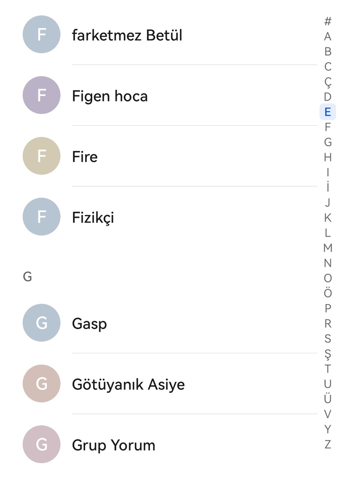 Telefon rehberimi ifşa ediyorum, nasıl :D?