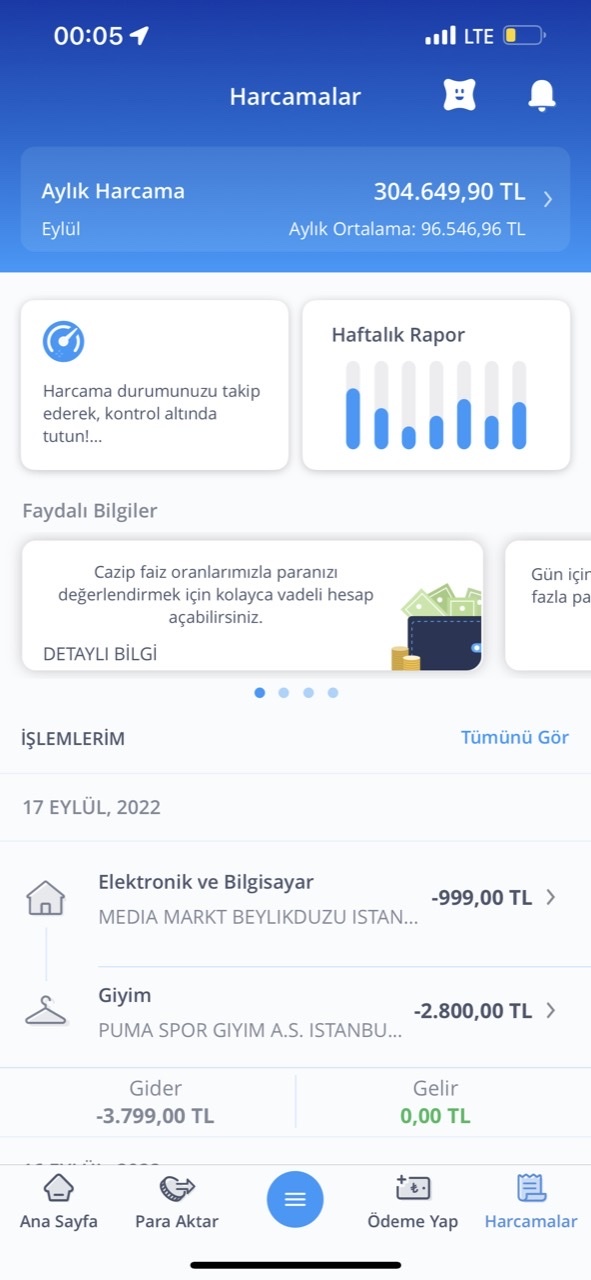 Maddi durumunuz ne alemde?