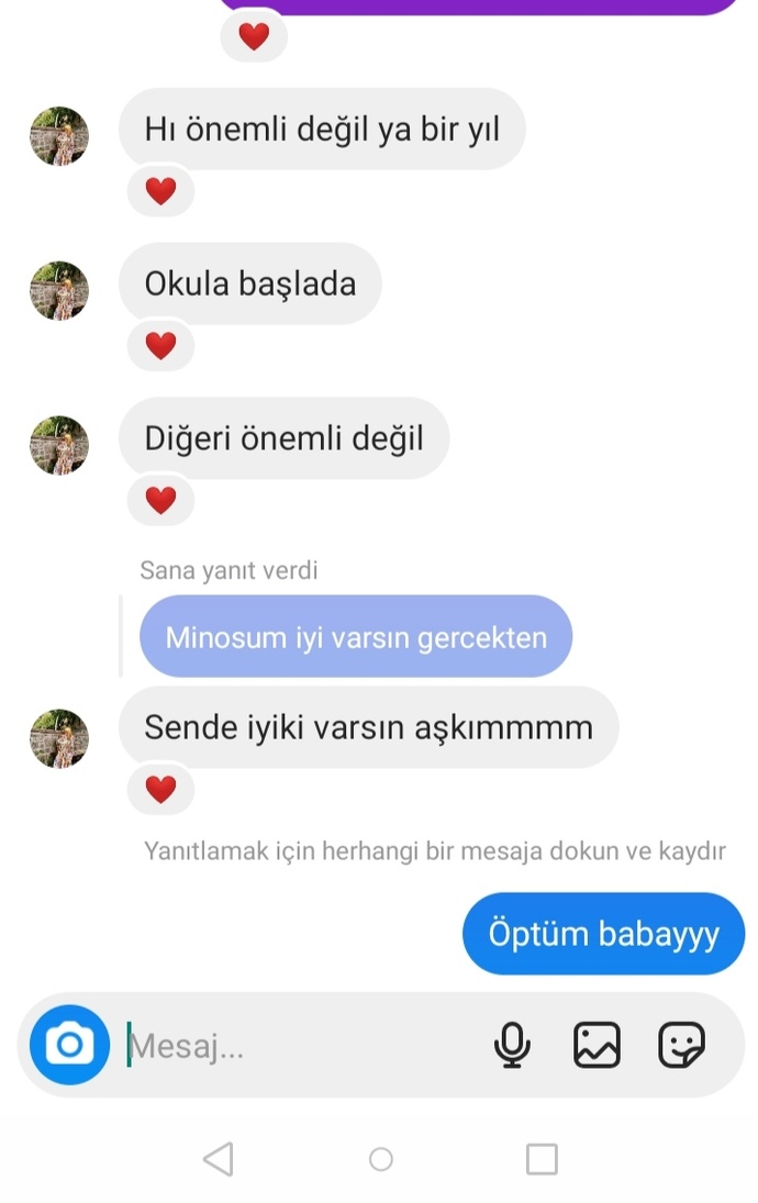 En son kiminle mesajlastınız?