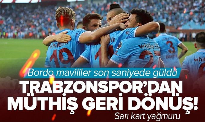 Trabzonspor 2-0 geriye düştüğü maçta Gaziantepi 90+8de Bartranın attığı golle 3-2 yendi! Maçı nasıl buldunuz?