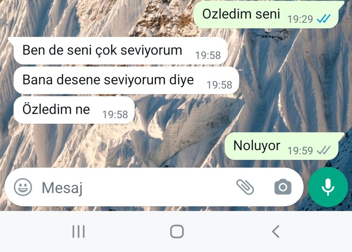 Sizce baska biri mi var?