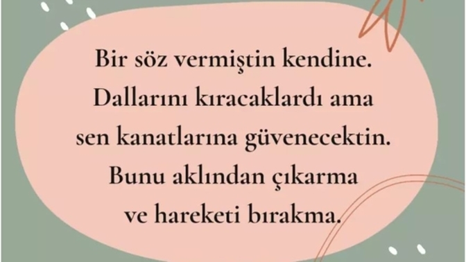 Kendinize bir nasihat verecek olsaydınız bu ne olurdu?