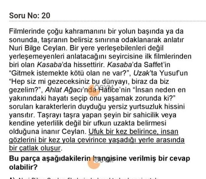 Nuri Bilge Ceylan sorusu KPSSye damga vurdu, cevabı biliyor musunuz?