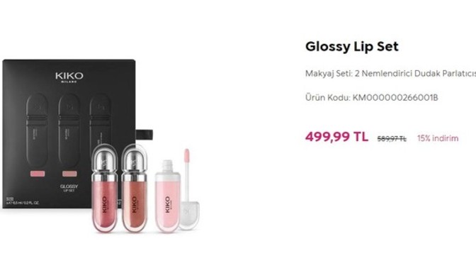 Sevgilimden Kiko Gloss Set istesem fiyatı çok mu abartı gelir?