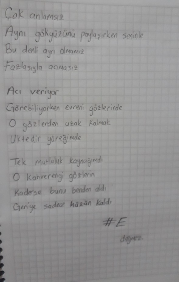 Neden hep uğruna şiirler yazdıklarımız giderler?