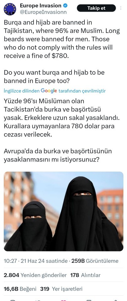 İsviçre'de ibadet yerleri harici kalan her alanda Burka ve Peçe yasaklandı?