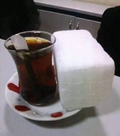 tek şeker yeterli.